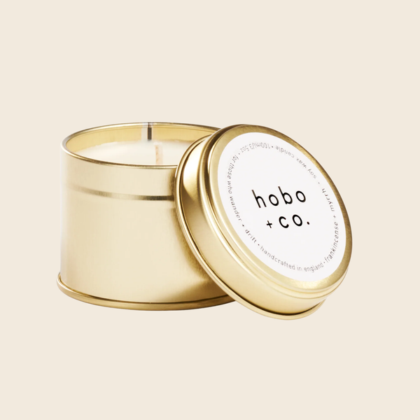 Frankincense and Myrrh Golden Tin Candle