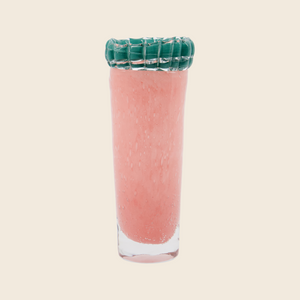 Tall Glass Kupla Vase | Green and Pink