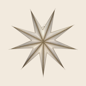 White and Gold Glitter Paper Star | 3 Sizes