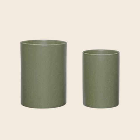 Ceramic Green Edna Pots | 2 Sizes
