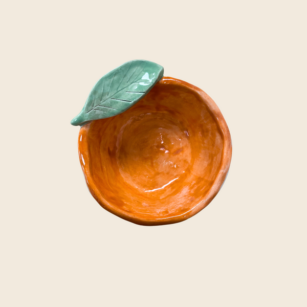 Orange Ceramic Trinket Dish by Hyem Homeware
