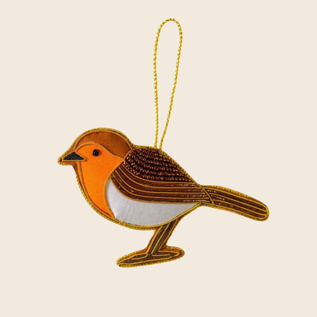 Beaded Robin Decoration