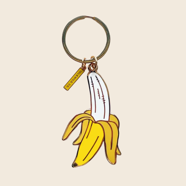 Banana Enamel Keyring