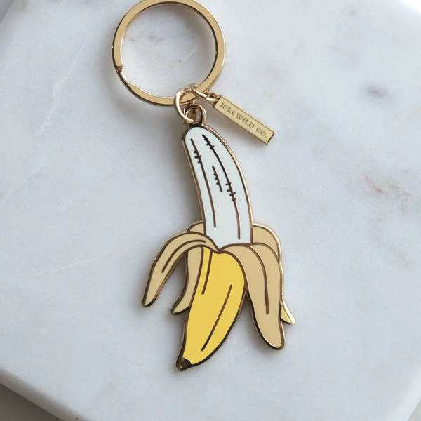 Banana Enamel Keyring