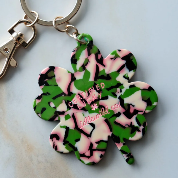 Lucky Four Leaf Clover Keyring