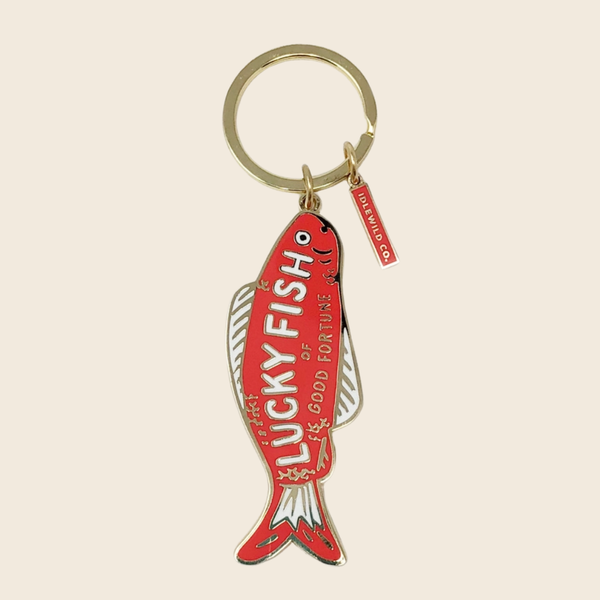 Lucky Fish Enamel Keyring