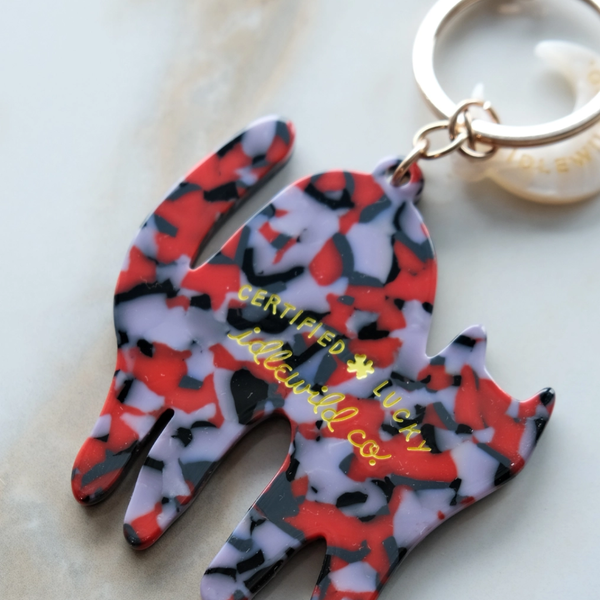 Lucky Black Cat Charm Keyring