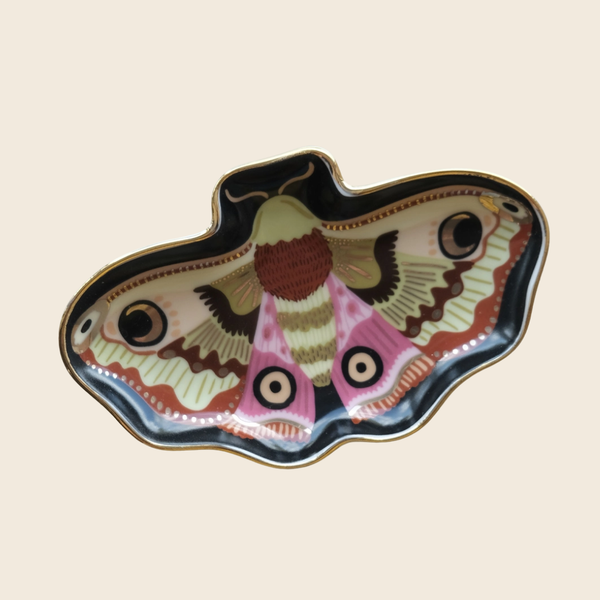 Ceramic Moon Moth Trinket Dish