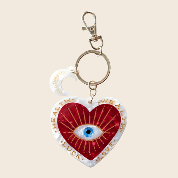 Mind's Eye Heart Charm Keyring