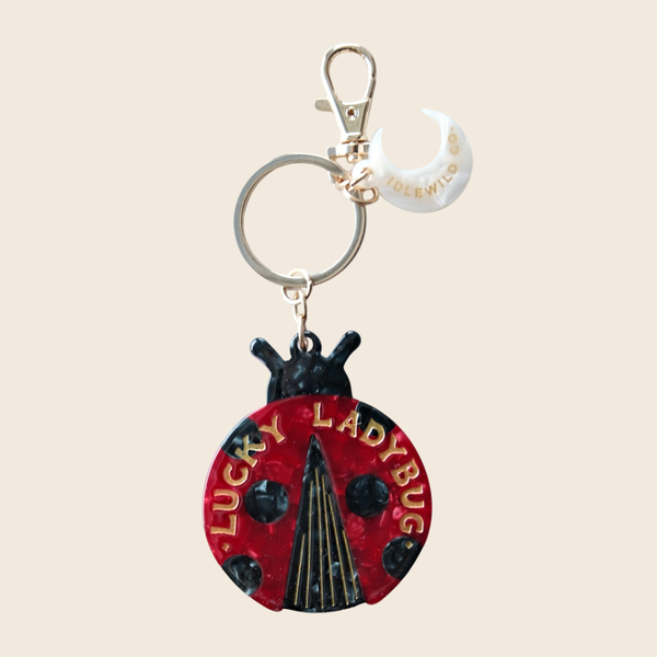 Lucky Ladybug Charm Keyring