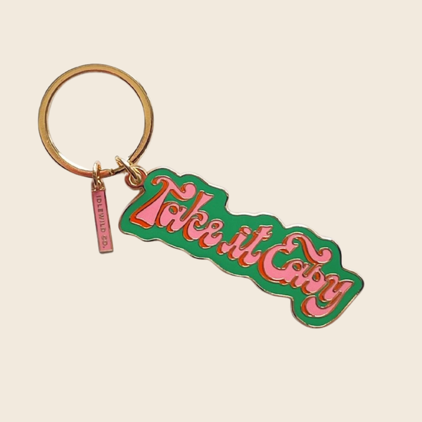 Take It Easy Enamel Keyring