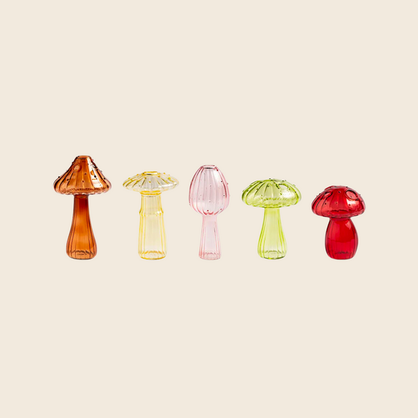 &Klevering Glass Mushroom Vase Set