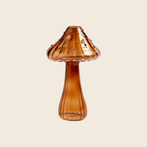 &Klevering Brown Glass Mushroom Vase