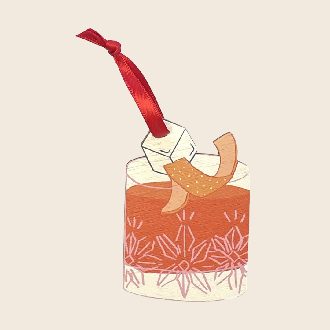 Negroni Illustrated Wooden Decoration