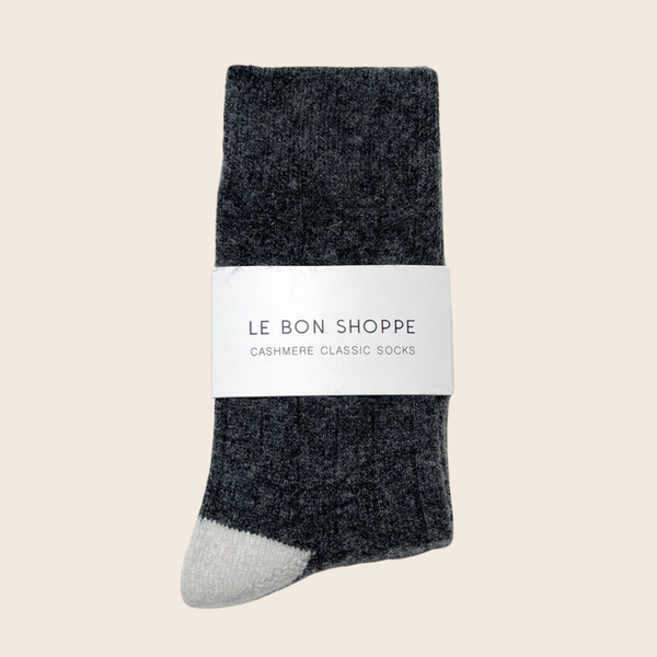 Classic Cashmere Socks | Charcoal Melange