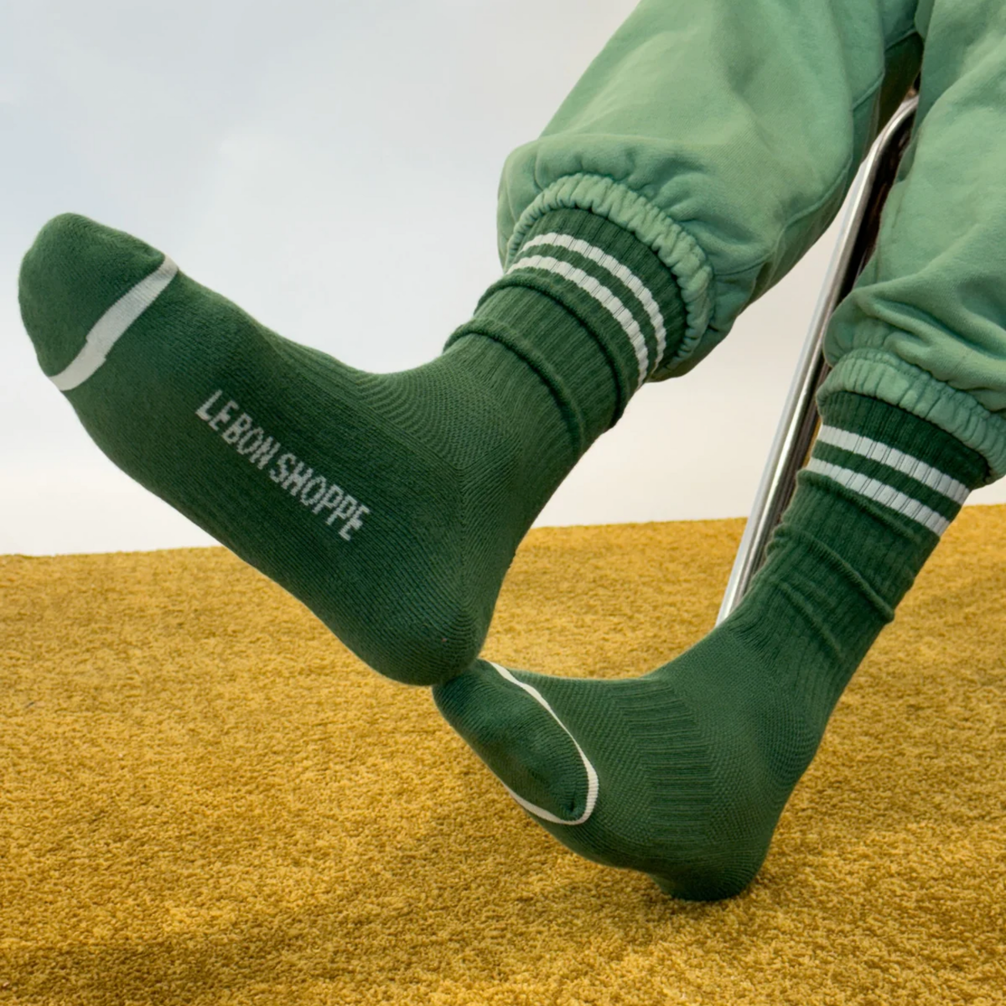 Men's Extended Boyfriend Socks | Moss Green