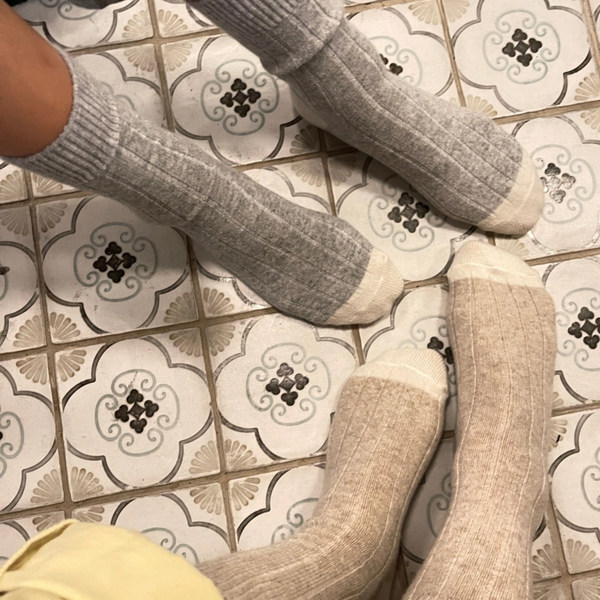 Classic Cashmere Socks | Grey Melange