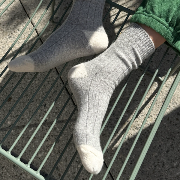 Classic Cashmere Socks | Grey Melange