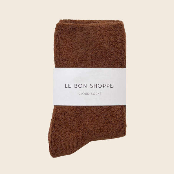 Cloud Socks | Sepia Brown
