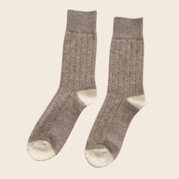 Classic Cashmere Socks | Fawn