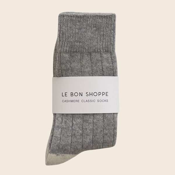 Classic Cashmere Socks | Grey Melange