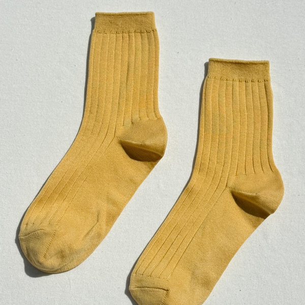 Knit Rib Her Socks | Buttercup Yellow