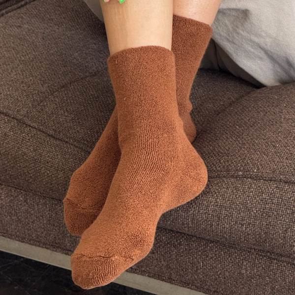 Cloud Socks | Sepia Brown