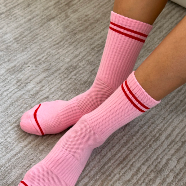 Boyfriend Socks | Amour Pink