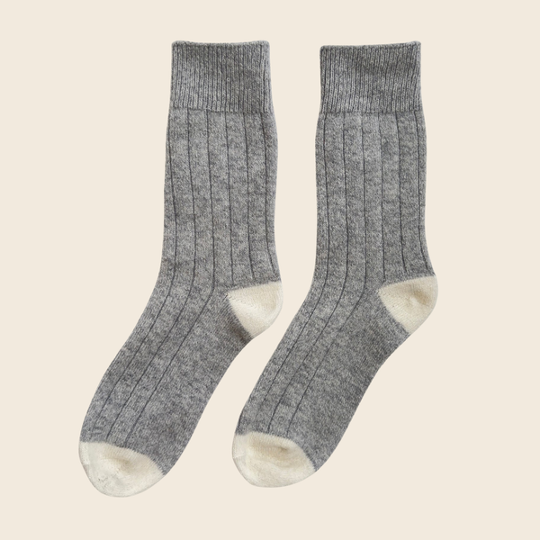 Classic Cashmere Socks | Grey Melange