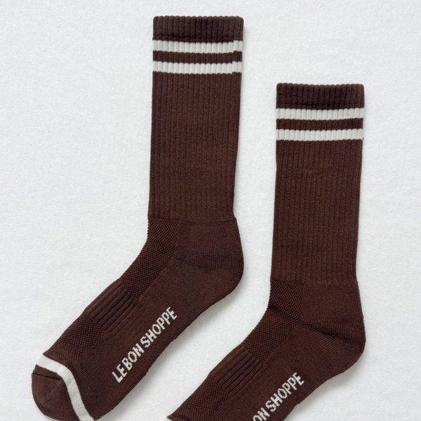Men's Extended Boyfriend Socks | Wood