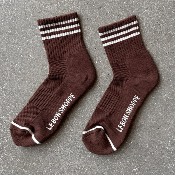Girlfriend Socks | Mahogany Brown