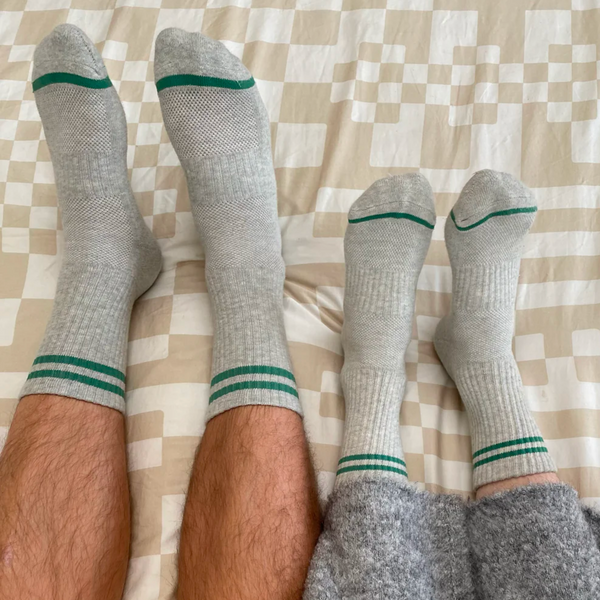Men's Extended Boyfriend Socks | Light Grey