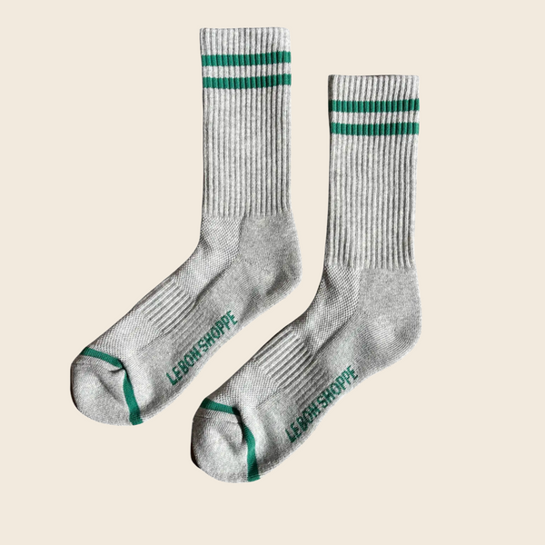 Men's Extended Boyfriend Socks | Light Grey