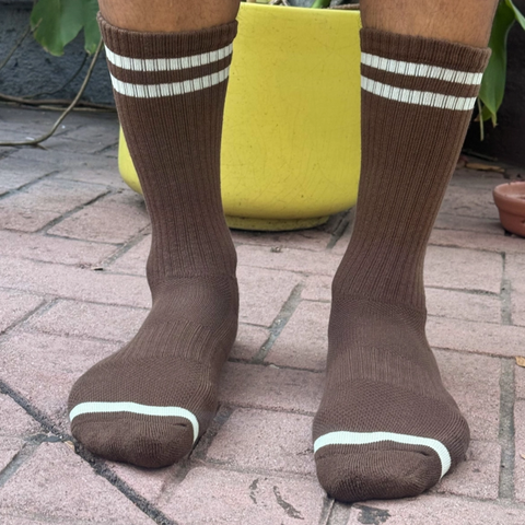Men's Extended Boyfriend Socks | Wood