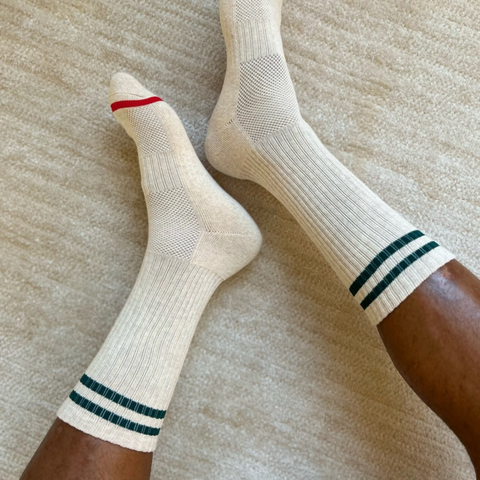 Men's Extended Boyfriend Socks | Oatmeal