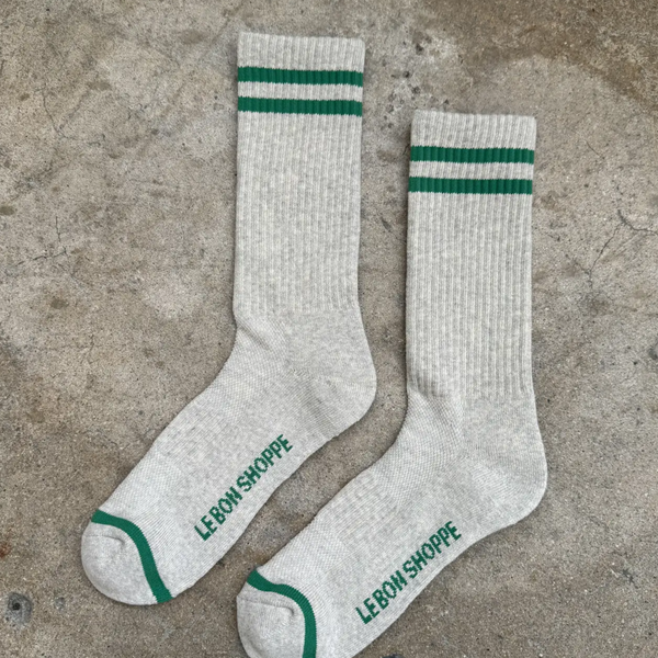 Men's Extended Boyfriend Socks | Light Grey
