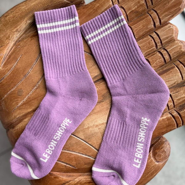 Boyfriend Socks | Grape Purple