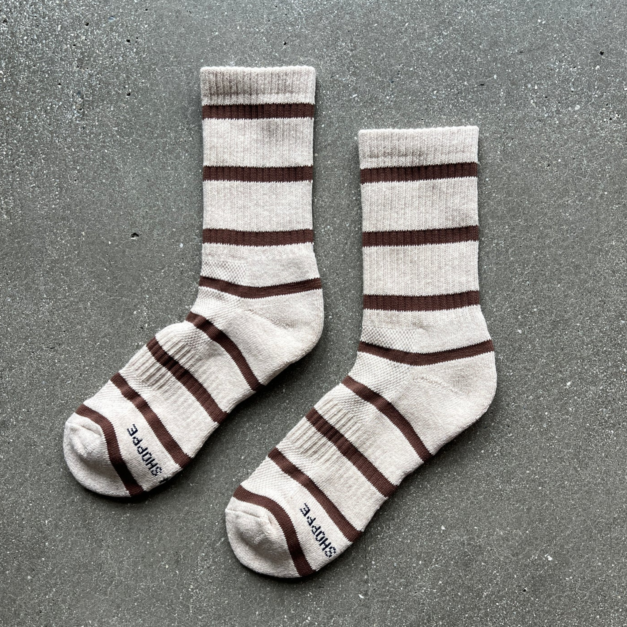 Striped Boyfriend Socks | Flax