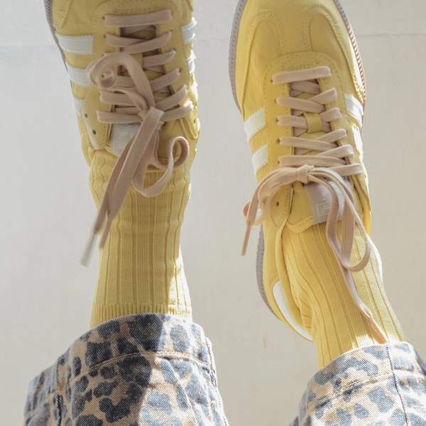 Knit Rib Her Socks | Buttercup Yellow