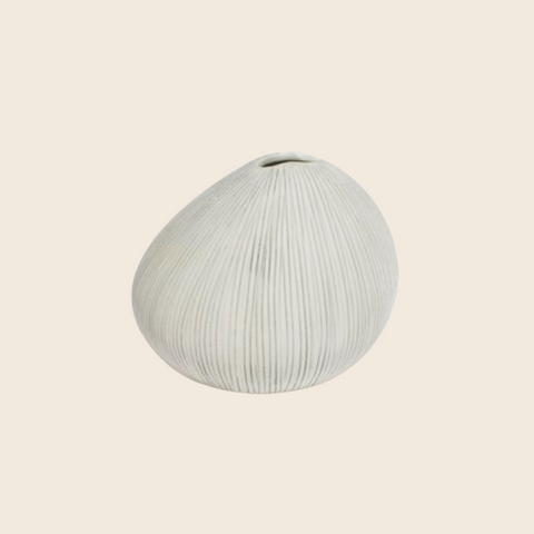Asti Ceramic Vase | Grey Stripe