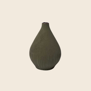 Kobe Ceramic Bud Vase | Forest Green