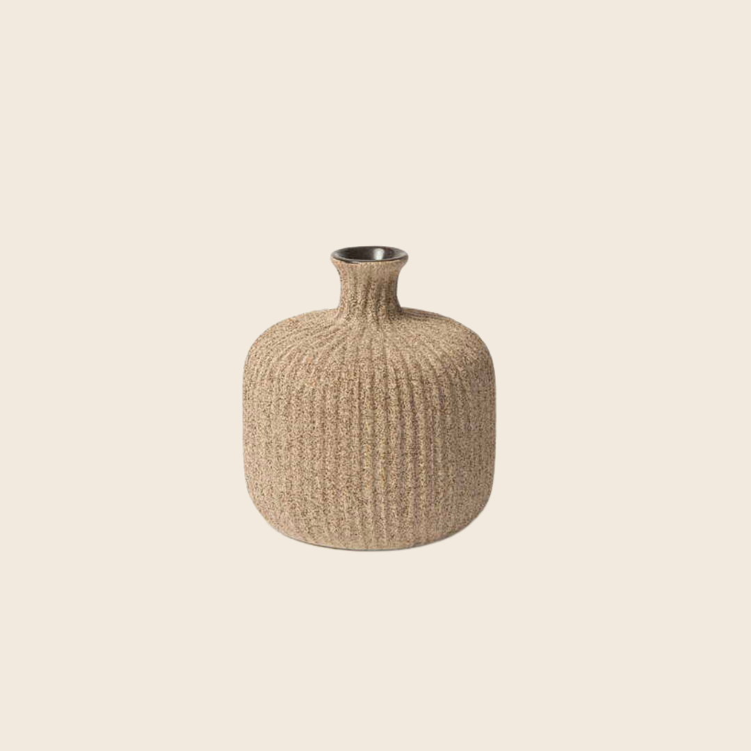 Mini Ceramic Bottle | Brown Sand