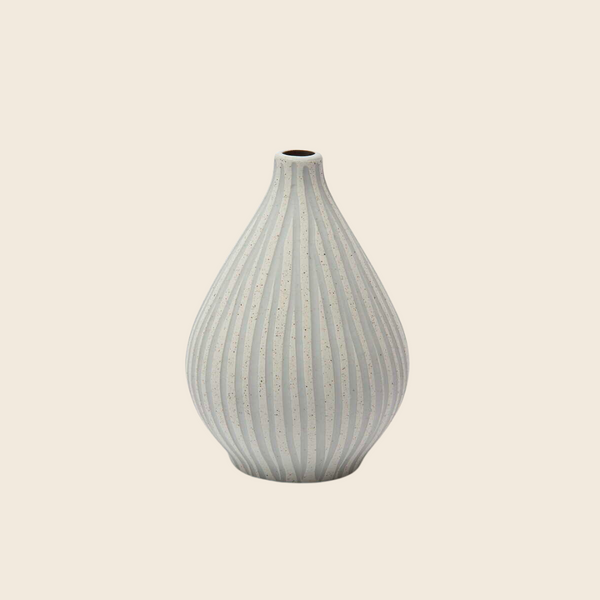 Kobe Ceramic Bud Vase | Sand Stripe