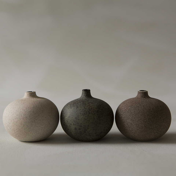 Mini Ceramic Bari Vase | Green Melange