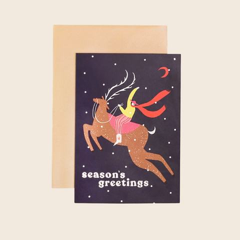 Season's Greetings Cowboy Christmas Card