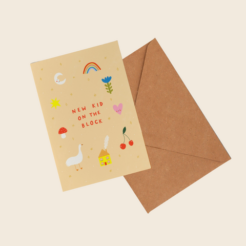 New Kid On The Block Baby Card
