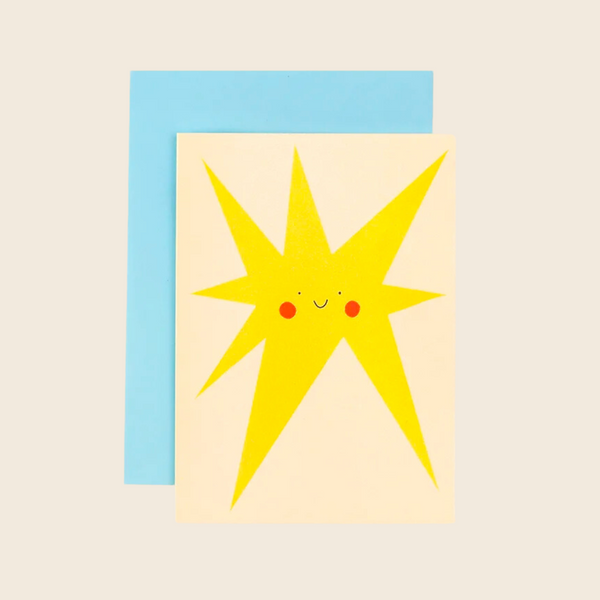 Smiling Star Card by Little Black Cat Illustration