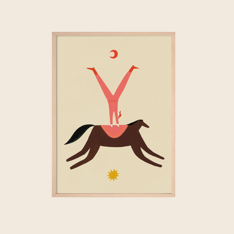 Show Jumping Cowboy Print | A4