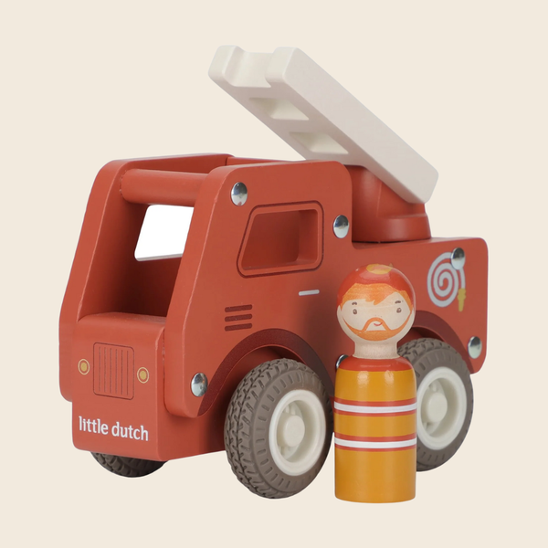 Wooden Fire Truck Toy