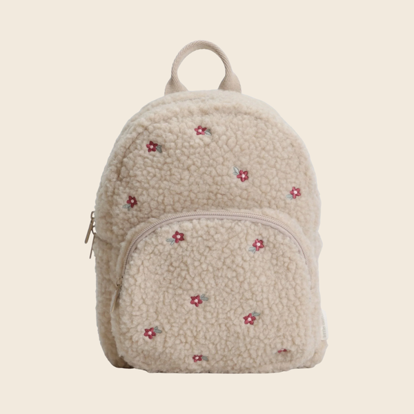 Children's Soft Teddy Flower Backpack